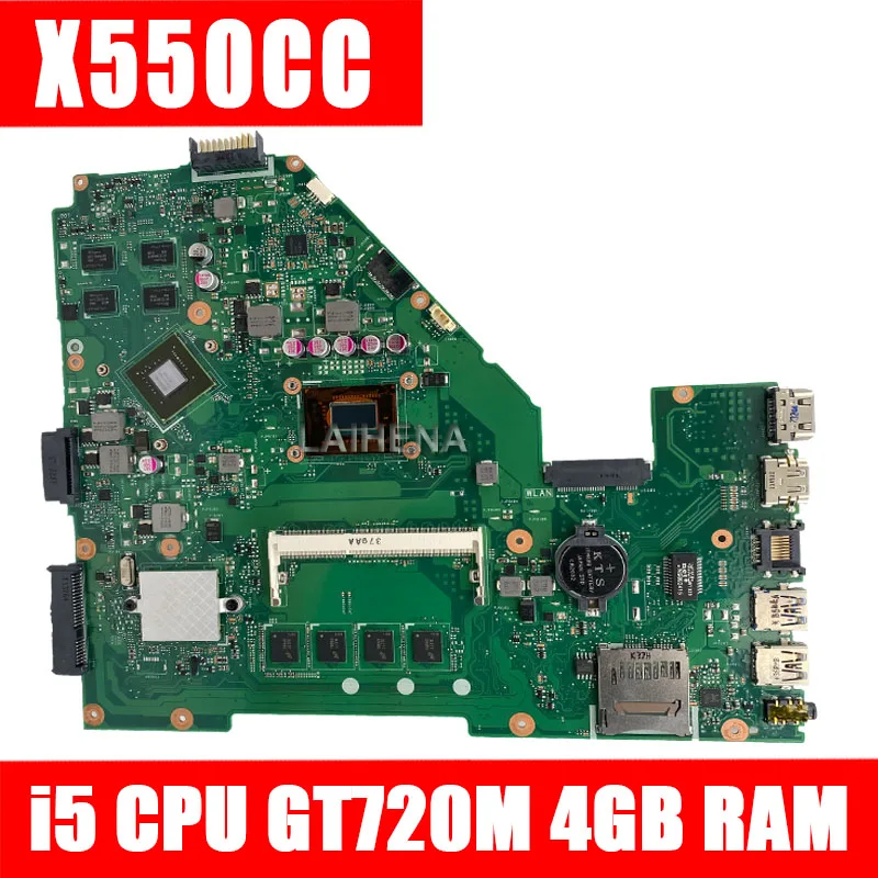 

i5-3230 4G GT720M X550CC Laptop motherboard for ASUS A550C X550CL X550C X552C R510C Test original mainboard X550CC motherboard