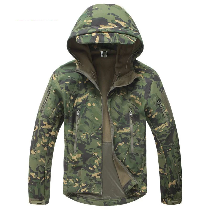 

Autumn Men's Military Camouflage Fleece Jacket Army Tactical Clothing Multicam Male Camouflage Windbreakers