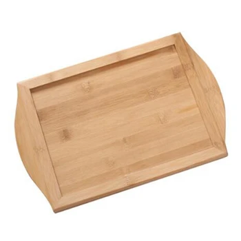 

Serving Tray Bamboo - Wooden Tray with Handles - Great for Dinner Trays, Tea Tray, Bar Tray, Breakfast Tray