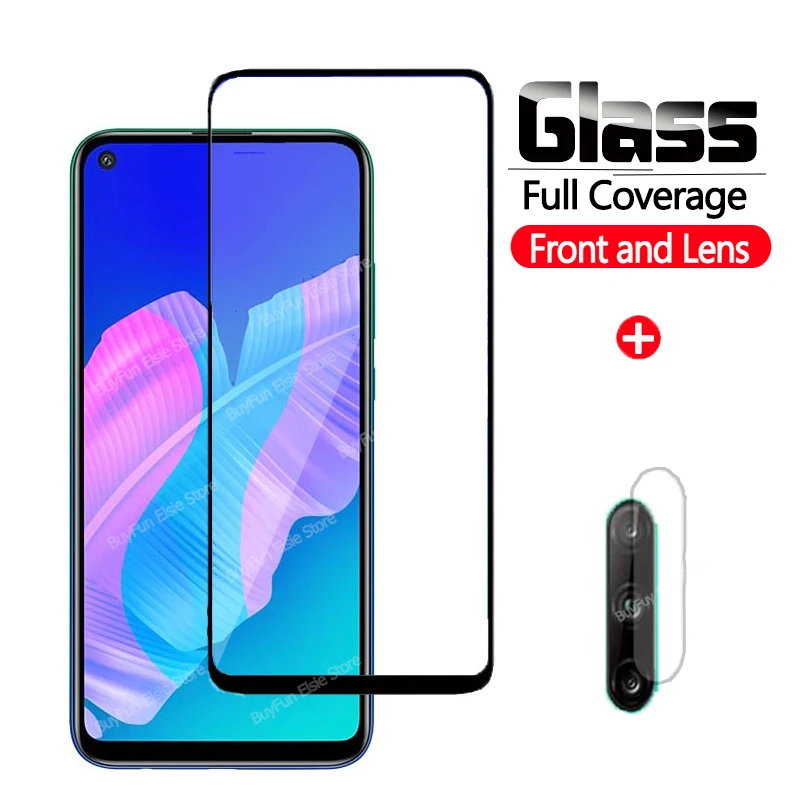 

2 in 1 Protective Glass For Huawei P40 Lite E Camera Lens Screen Protector Tempered Glas For Huawei P 40 Lite Light E Y7P Glass