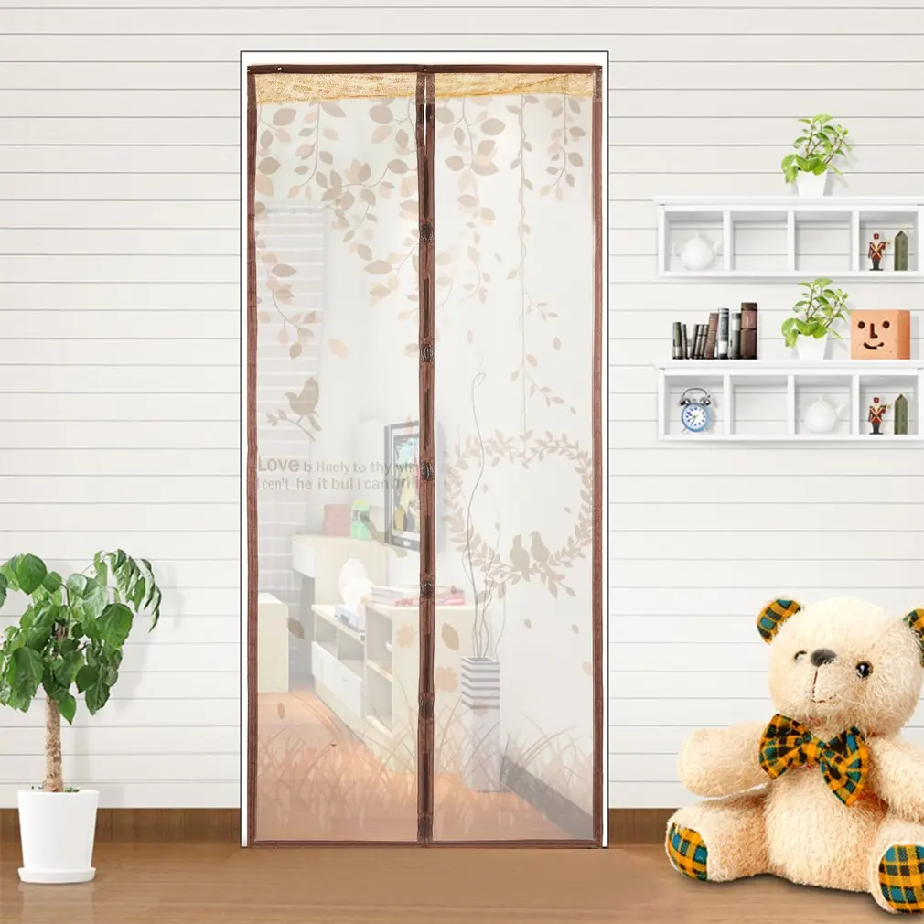 Summer Magnetic Fly Bug Anti Insect Mosquito Screen Clear Mesh Self-closed Soft Yarn Door Tulle Door Curtain Convenient