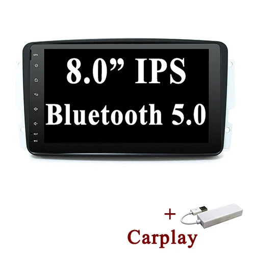 with carplay YAZH для Benz c-класс W203 C180 E300 Автомобильный дисплей с 8,0 ”ips 1024*600 HD радио/SWC/OBD/Carplay/зеркальная связь/Bluetooth 5,0 - Цвет: with carplay
