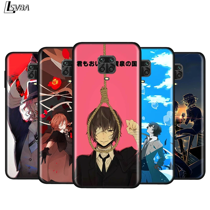 

Silicone Cover Bungou Stray Dogs For Xiaomi Redmi Note 9 9S Max 8T 8 7 6 5 Pro 5A 4X 4 Bright Black Phone Case