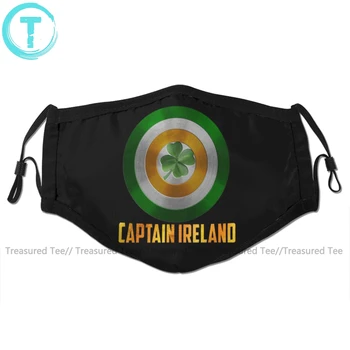 

Capitan America Mouth Face Mask Captain Ireland Facial Mask Kawai Funny with 2 Filters for Adult