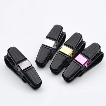 

Car Sun Visor Sunglasses Holder Clip Universal Black Ticket Card Clamp Fastener Clip Car Glasses Cases Portable