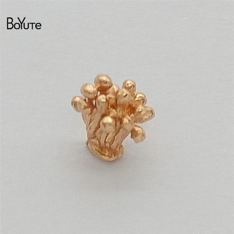 BoYuTe 100 шт 6,5*6,8 мм металлический сплав цветок Stamen Pistil материалы Diy ручной работы ювелирные аксессуары части