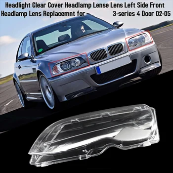 

Car Left Lights Headlight Lens Shell head light lamp Cover Replacement for -BMW E46 4 Door 02-05 63126924045