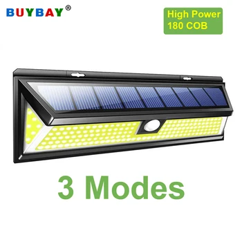 

180 LED Solar Light Outdoor Solar Lamp Powered Sunlight PIR Motion Sensor 3 Modes Waterproof Street Lamp for Garden Decoration