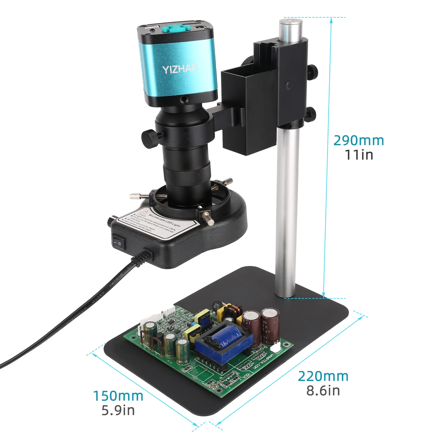 digital camera lente 130x led luz reparacao telefone solde 03