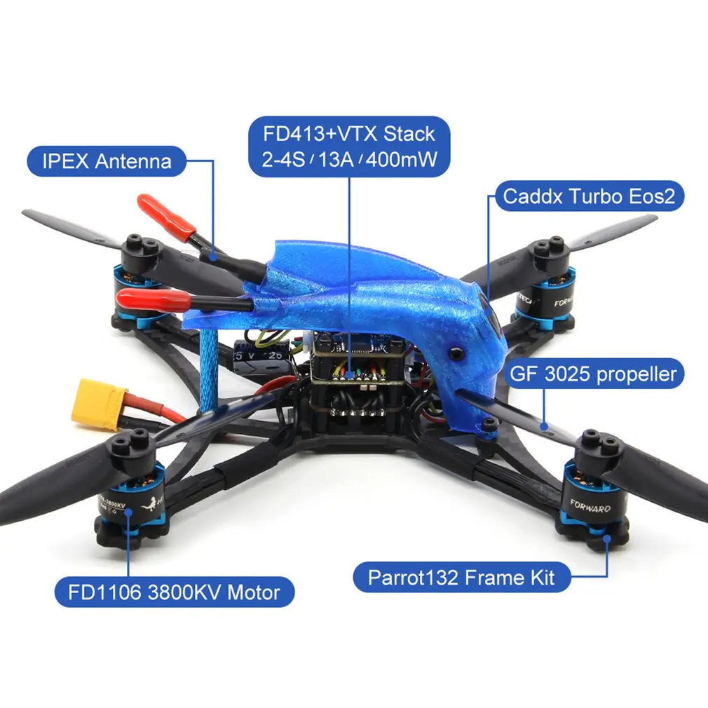 HGLRC гоночный Дрон зубочистка 3 дюйма 132 микро 4S FPV гоночный Дрон PNP F411 управление полетом 13А 4в1 ESC 1106 мотор