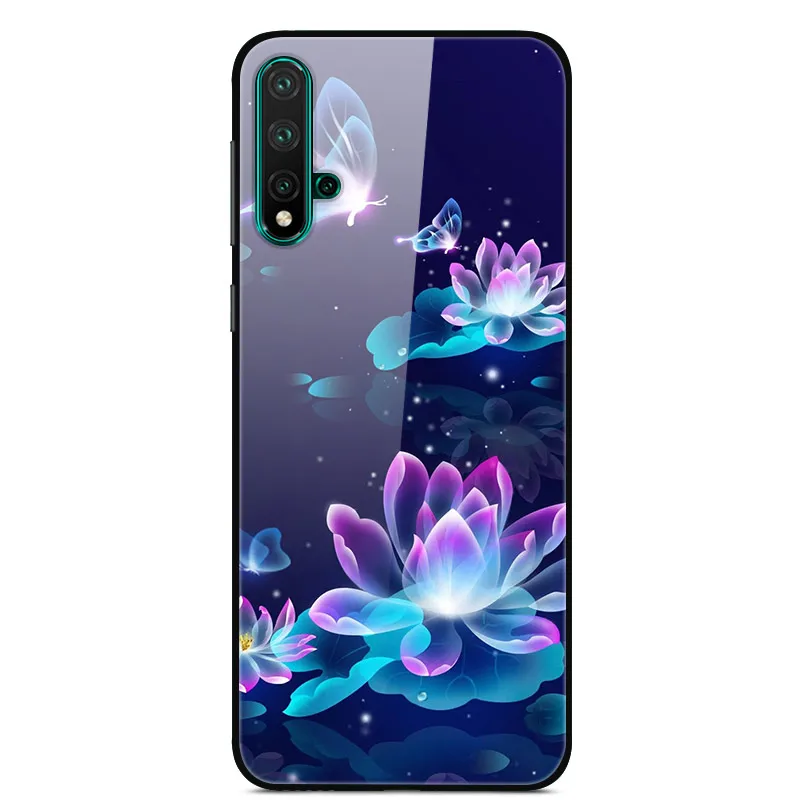 17 Чехол из закаленного стекла для huawei NOVA 5, Мягкий бампер с 3D принтом, чехол для huawei Nova 5 Pro, чехол для телефона Nova5 6,3", Чехол - Цвет: 17