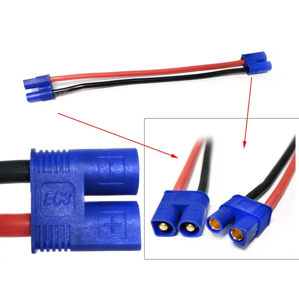 EC3 Male Female Extension Cord 14AWG Connector Plug SR Wires 150mm 300mm 450mm For RC Model 1 EC3 Male Female Extension Cord 14AWG Connector Plug SR Wires 150mm 300mm 450mm For RC Model 4