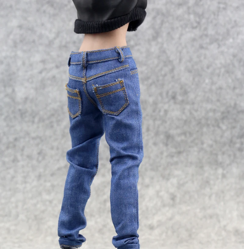 1/12 Scale Male Soldier Clothes Model Jeans Pants Trousers 2 Colors F 6" Body