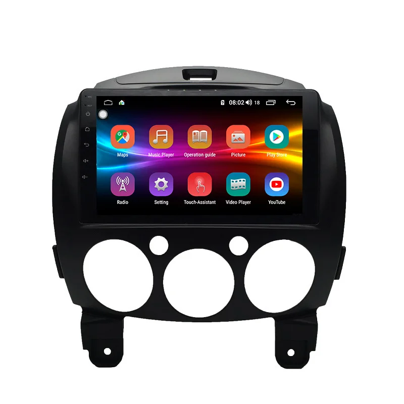 Top Car audio Android 9.0 8-core 4/64G for Mazda 2 with DSP Carplay Radio BT GPS navigation support WIFI and 4G internet 1