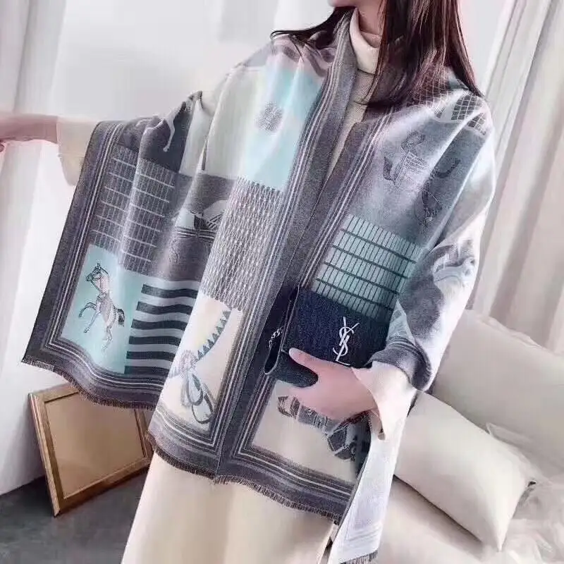 Yulaili Классический Модный Красочный женский осенний и зимний палантин