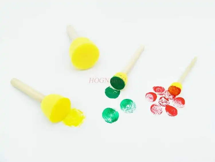Детская инструментов для рисования DIY ручной губки для рисования кисти малярные Кисти Уплотнения краска вращающийся учебных пособий
