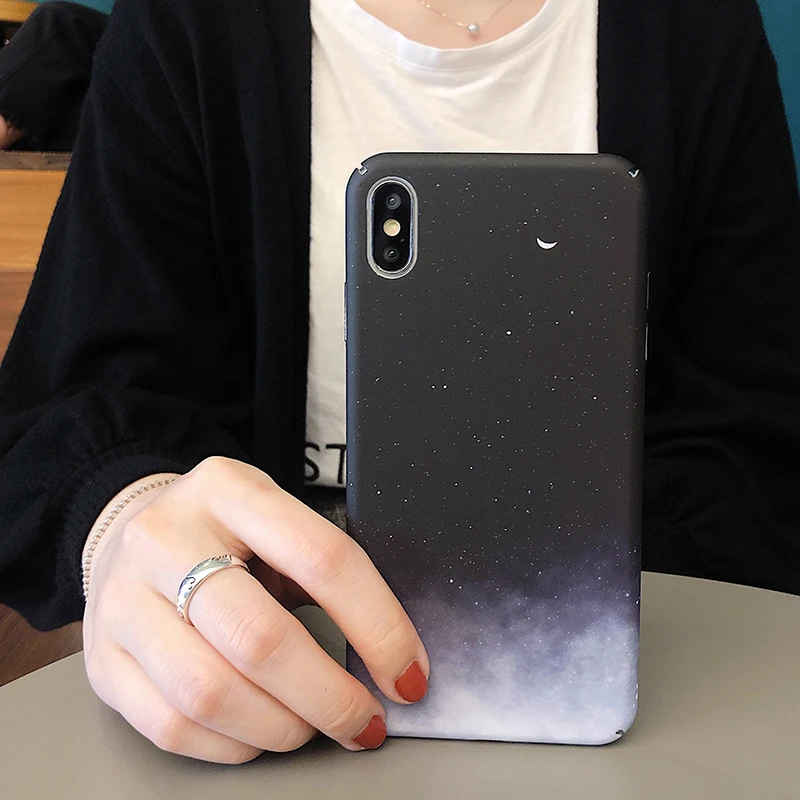 Жесткие чехлы для телефонов из поликарбоната для iphone 11Pro XS MAX X XR, черный чехол со звездным небом для iphone 6, 6s, 7, 8 Plus, 11, 11 Pro, чехлы на заднюю панель
