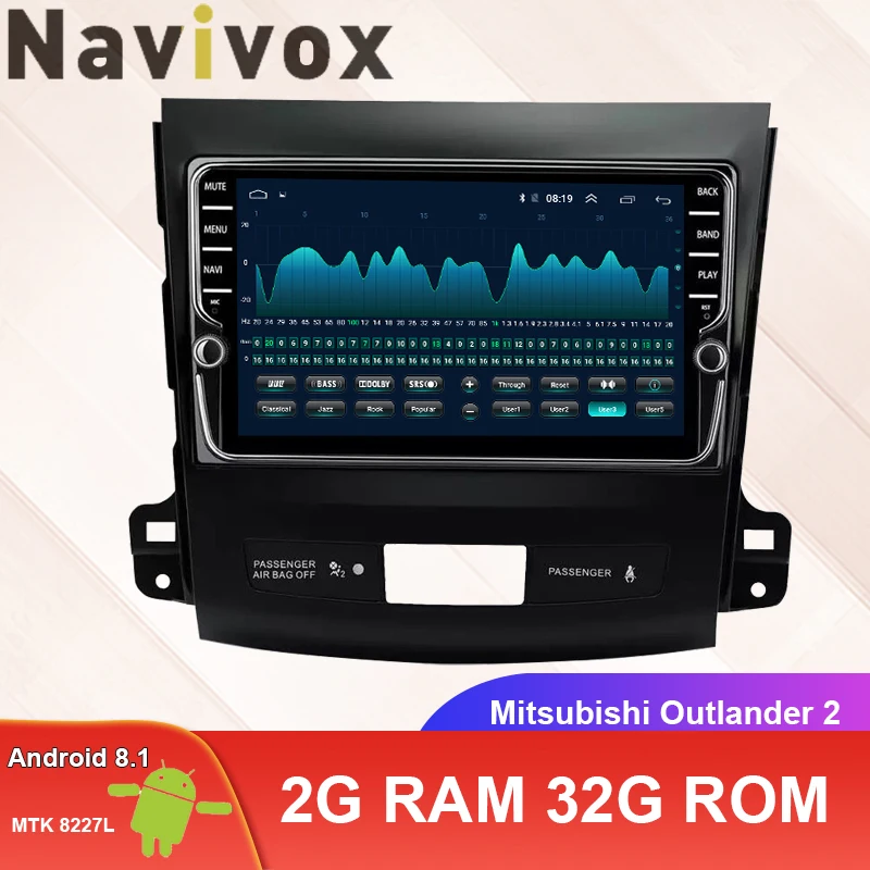 Navivox android 8.1 2 din car multimedia dvd gps for Mitsubishi Outlander 2006-2014/Peugeot 4007/Citroen C-Crosser stereo