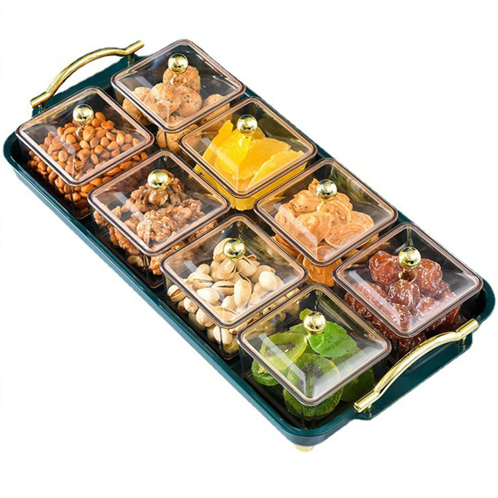 New Simple Fruit Storage Box with Lid Multipurpose Creative Snack Nut Tray for Home Living Room Kitchen 