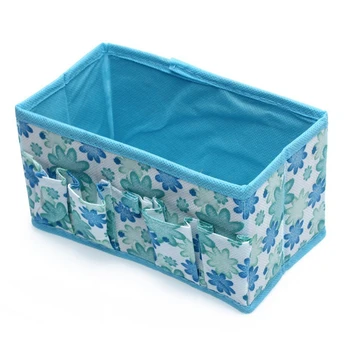 

Fashion Folding Multifunction Make Up Cosmetic Storage Box Container Bag - Blue