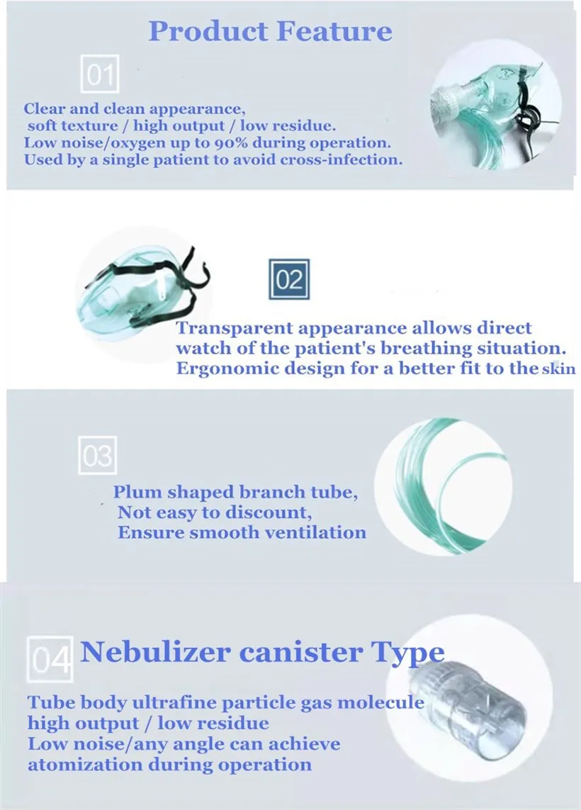 1 шт. Nebulizer Canister Кислородная Маска трубки медицинского и домашнего использования концентратор кислорода аксессуары взрослых и детей маска для распыления