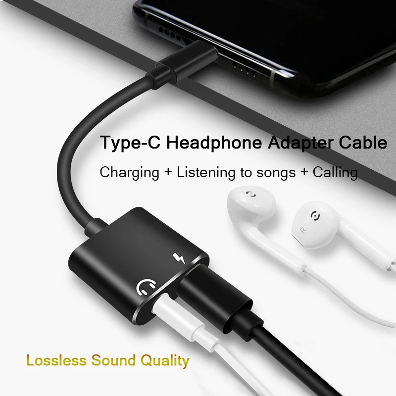 Usb type C аудио адаптер type-C до 3,5 мм, AUX, разъем для наушников аудио конвертер USB C зарядный кабель для samsung S1 huawei P30 Xiaomi 9