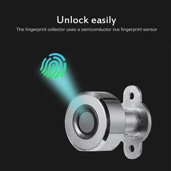 

2020 T23 Zinc Alloy Panel Fingerprint Drawer Lock Triple office drawer lock 3 in 1 drawer lock Fingerprint lock smart home house