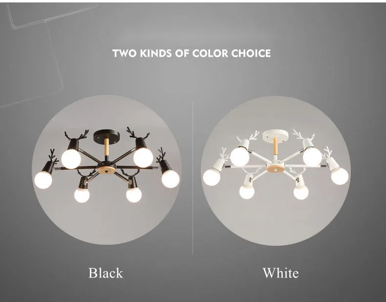 Nordic Antlers Chandelier  suspension luminaire lustre moderno LED Chandeliers Lighting Fixtures 3