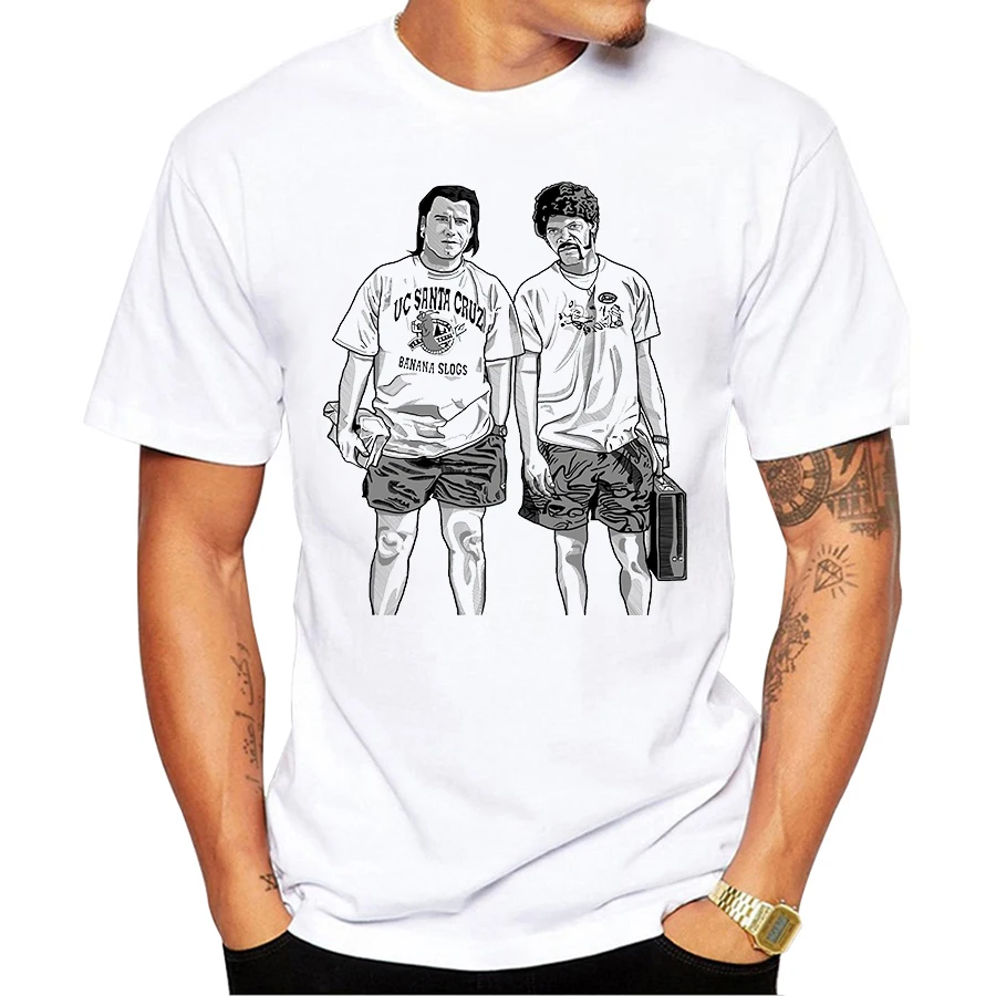 2020 New Arrival Men Fashion Classic Movie Pulp Fiction Design T-Shirt Short Sleeve Tee Hipster Cool Design Tops 2020 New Arrival Men Fashion Classic Movie Pulp Fiction Design T-Shirt Short Sleeve Tee Hipster Cool Design Tops