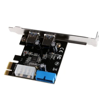 

Expansion Cards Durable USB 3.0 PCI Express Front Panel With Control Card Adapter 4-Pin & 20 Pin