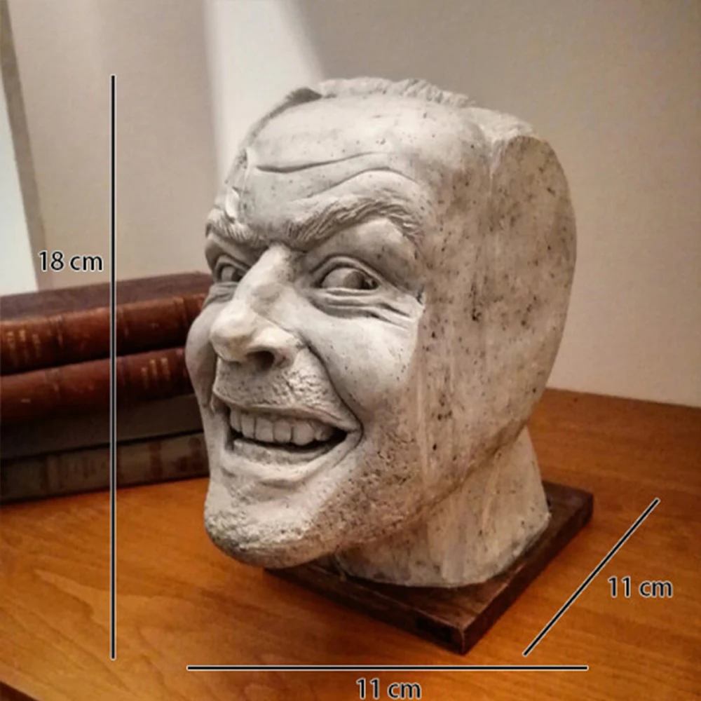 

2021 new Sculpture Of The Shining Bookend Library Here’s Johnny Sculpture Resin Desktop Ornament Book Shelf hot