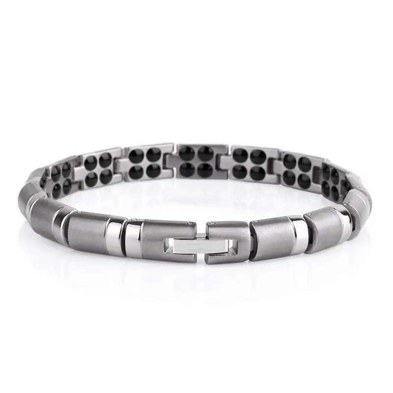 

Women Men 99.99% Titanium Germanium Beads Bracelet Balance Body 2021 Chrismas Health Gift