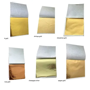 

Art Craft Colorful Imitation Gold Sliver Copper Foil Papers Leaf Leaves Sheets Gilding DIY Craft Decor Design Paper