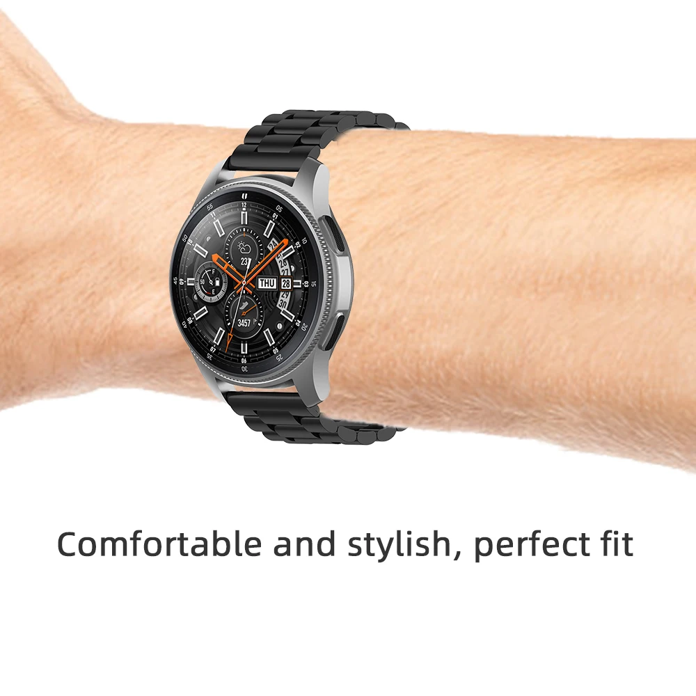 Металлический ремешок из нержавеющей стали для samsung Galaxy Watch браслет наручный ремень для Huami Amazfit GTR ремешок для samsung gear S3