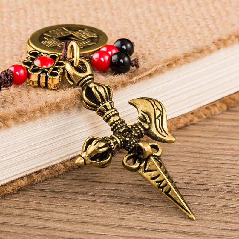 Brass pestle keychain pendant (8)