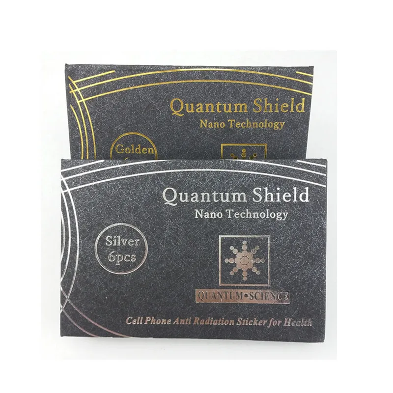 Silver/Golden Mobile Phone Sticker With Negative Ions Anti Radiation Shield Round 60pcs/lot Free shipping