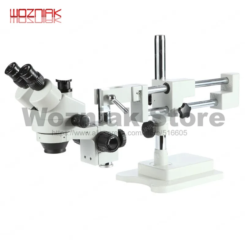 Microscope B Тринокулярный микроскоп универсальная поддержка Регулировка подъема 7x-45x/90x все медные цели расширение области микроскопической работы - Цвет: Microscope B