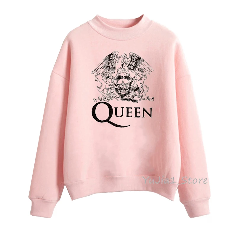 Y60442 P Freddie Mercury The queen Band, Женская толстовка в стиле хип-хоп, Ретро Рок, хипстерские толстовки, Женский Теплый Розовый пуловер moletom, спортивный костюм - Цвет: Y60442 P