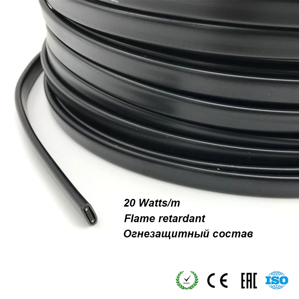 Flexible Heating Tape Household Pipe Anti-freeze, Snow Melting, Solar Sewer Pipe Freeze Protection Self-regulating Heating Cable