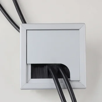 

Alloy square cable hole cover 80*80mm Table TV Cabinet computer desk Wire Cable Grommet Hole Cover Outlet Port Line Holder