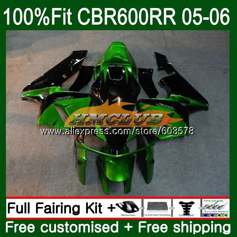 Литые изделия для Honda CBR 600RR CBR600 RR 600F5 73CL. 9 CBR600RR F5 05 06 CBR600F5 CBR 600 RR 2005 2006 OEM горячий зеленый обтекатель