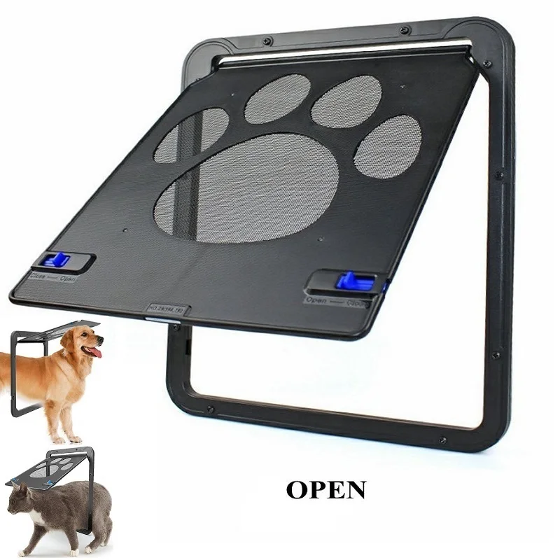 Pet Door New Safe Lockable Magnetic Screen Door For Dogs Cats Window Gate For Pets Freely Fashion Pretty Pattern Easy Install pet door plastic pet door pet gate