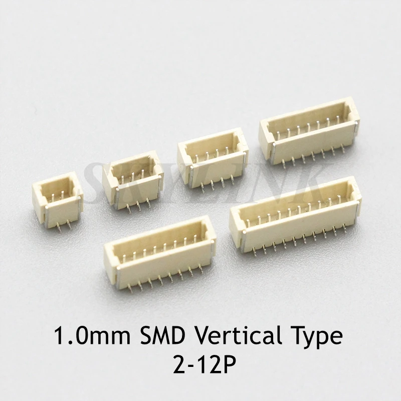 Electrical Connectors 10 set JST SH1.0 Connector 1.0mm Pitch SMT Vertical Socket + Housing + Terminals 2P 3P 4P 5P 6P 7P 8P 9P 10P 11P 12P Wire Connector Terminals Wire Connector Cable Connector