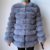 70CM 100% Real fur real fur fox coat outfit long sleeves quality silver fox women winter warm thick natural fox fur coats #5