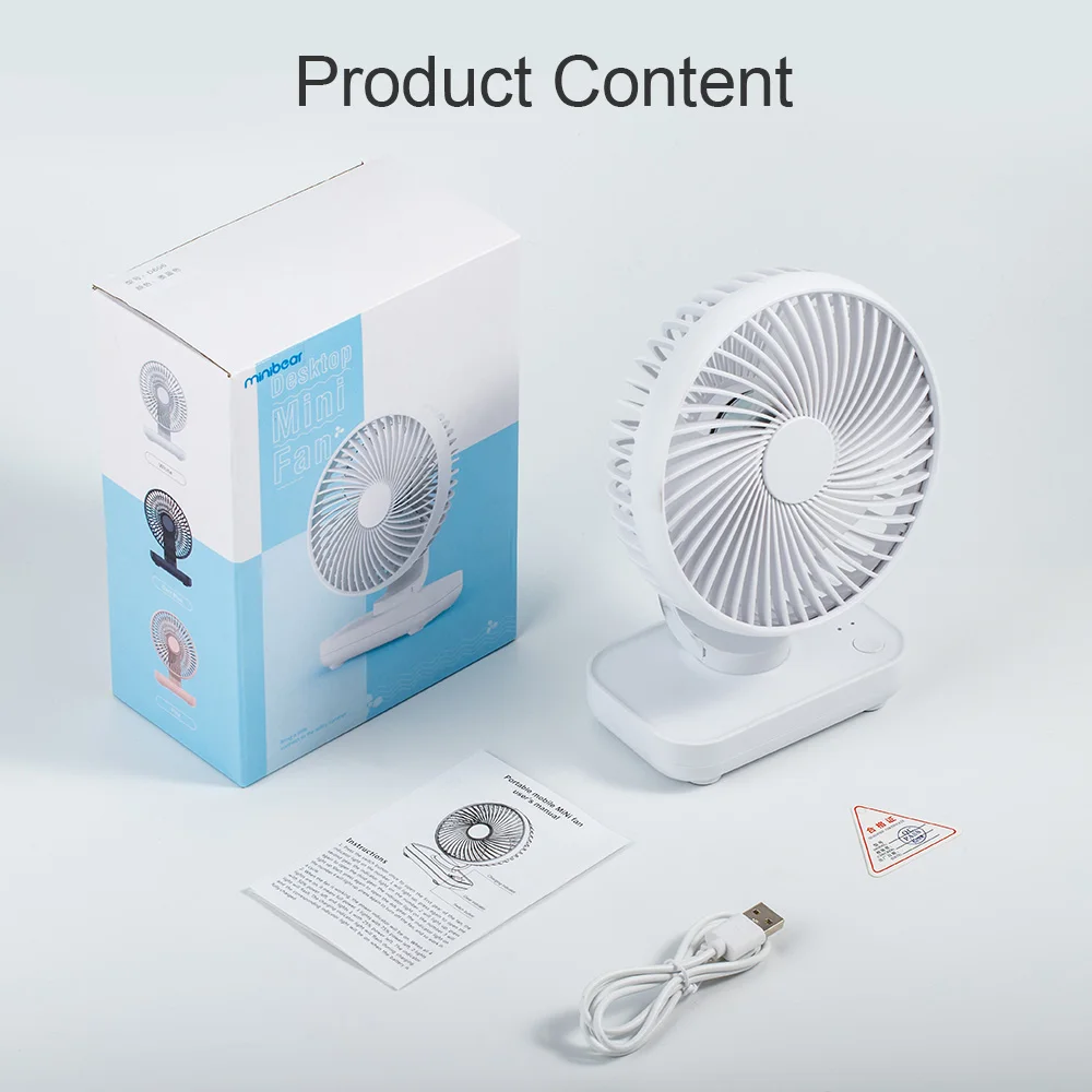 Mini USB Desk Fan Portable Small Table 