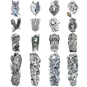 

Niceauty 18 Sheets Temporary Tattoos Arm Shoulder Long Lasting Tattoo Stickers Full Body Art Stickers for Women Men Adults