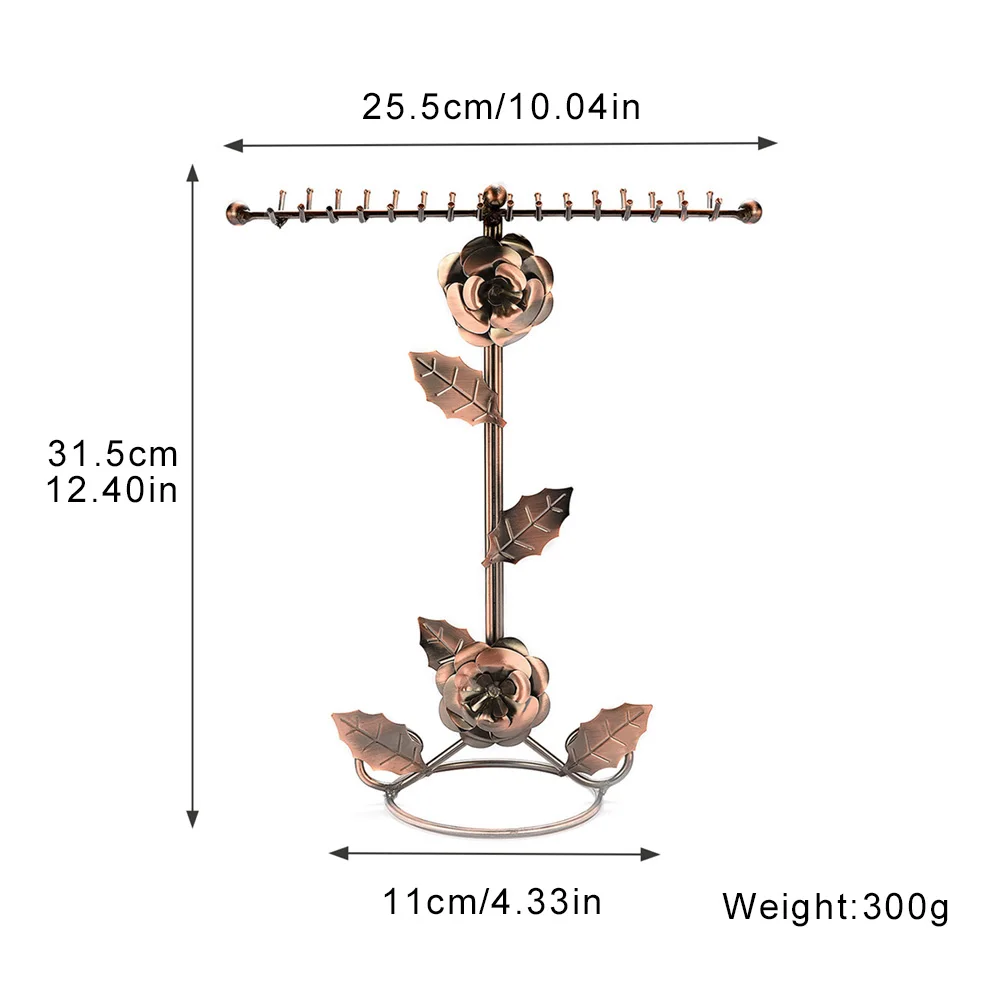 Home and Living Organizer Jewelry Holder Earring Stand with Hooks Metal Earring Rack