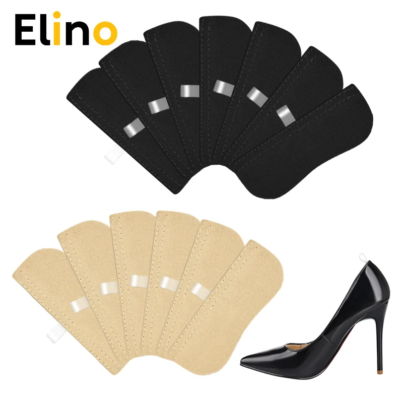 

Elino 6 Pairs High Heel Pads Leather Foot Heel Sticker for Shoes Pain Relief Foot Protector Ladies Self-adhesive Heel Cushion