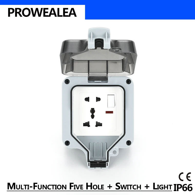 Weatherproof Socket Ip66 Usb 13a Uk Standard Switch Light