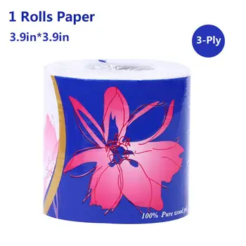 

5 Roller Native Wood Pulp Toilet Paper Smooth Soft 3-Ply Hand Towels For Home Kitchen Restaurants Daily Use Toilet WC Tissue